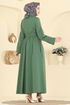 الفستان اخضر عفني 202ART1138-MS - Thumbnail