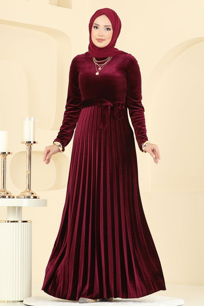 M.E.Y. - Dress 2047MEY846-MS Burgundy - 395963