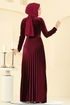 Dress 2047MEY846-MS Burgundy - Thumbnail