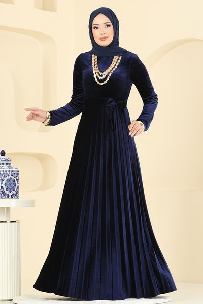 M.E.Y. - Dress 2047MEY846-MS Navy Blue - 395954