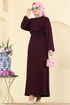 Dress 21182MPR1163-MS Burgundy - Thumbnail