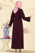 Dress 21182MPR1163-MS Burgundy - Thumbnail