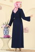 Dress 21182MPR1163-MS Navy Blue - Thumbnail
