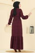 Dress 22009UKB139-MS Burgundy - Thumbnail