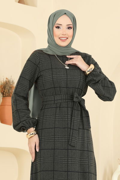 U.K.B. - Dress 22009UKB139-MS Dark Khaki - 417526