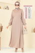 الفستان بيج 23001UKB139-MS - Thumbnail