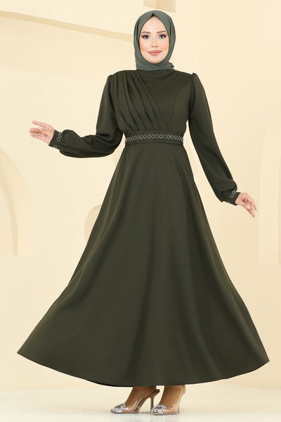 U.K.B. - Dress 23030UKB139-MS Khaki - 383497