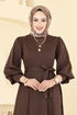 الفستان بني 23031UKB139-MS - Thumbnail