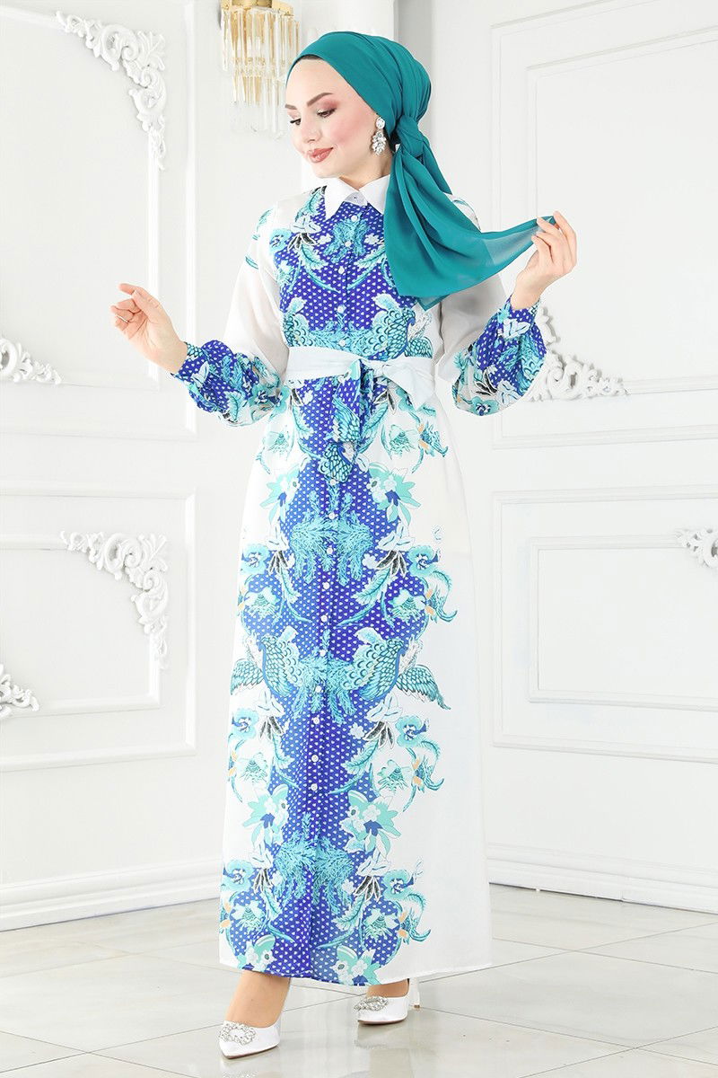 Dress 23119JNF844-MS Saxe&Mint