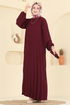 Dress 2340MSZ1172-MS Burgundy - Thumbnail