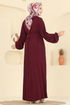 Dress 2340MSZ1172-MS Burgundy - Thumbnail