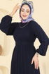 Dress 2340MSZ1172-MS Navy Blue - Thumbnail