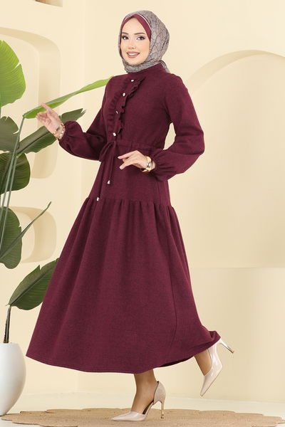U.K.B. - Dress 24004UKB139-MS Burgundy - 406178