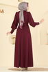 Dress 24007UKB139-MS Burgundy - Thumbnail