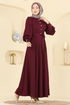 Dress 24007UKB139-MS Burgundy - Thumbnail