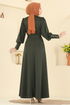 Dress 24007UKB139-MS Khaki - Thumbnail