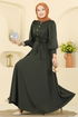 الفستان اخضر عفني 24007UKB139-MS - Thumbnail