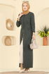Dress 24008UKB139-MS Khaki - Thumbnail