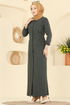 Dress 24008UKB139-MS Khaki - Thumbnail