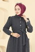 الفستان رمادي غامق 24012UKB139-MS - Thumbnail