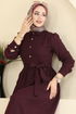 Dress 24012UKB139-MS Burgundy - Thumbnail