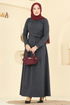 الفستان رمادي غامق 24016UKB139-MS - Thumbnail