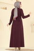 Dress 24016UKB139-MS Burgundy - Thumbnail