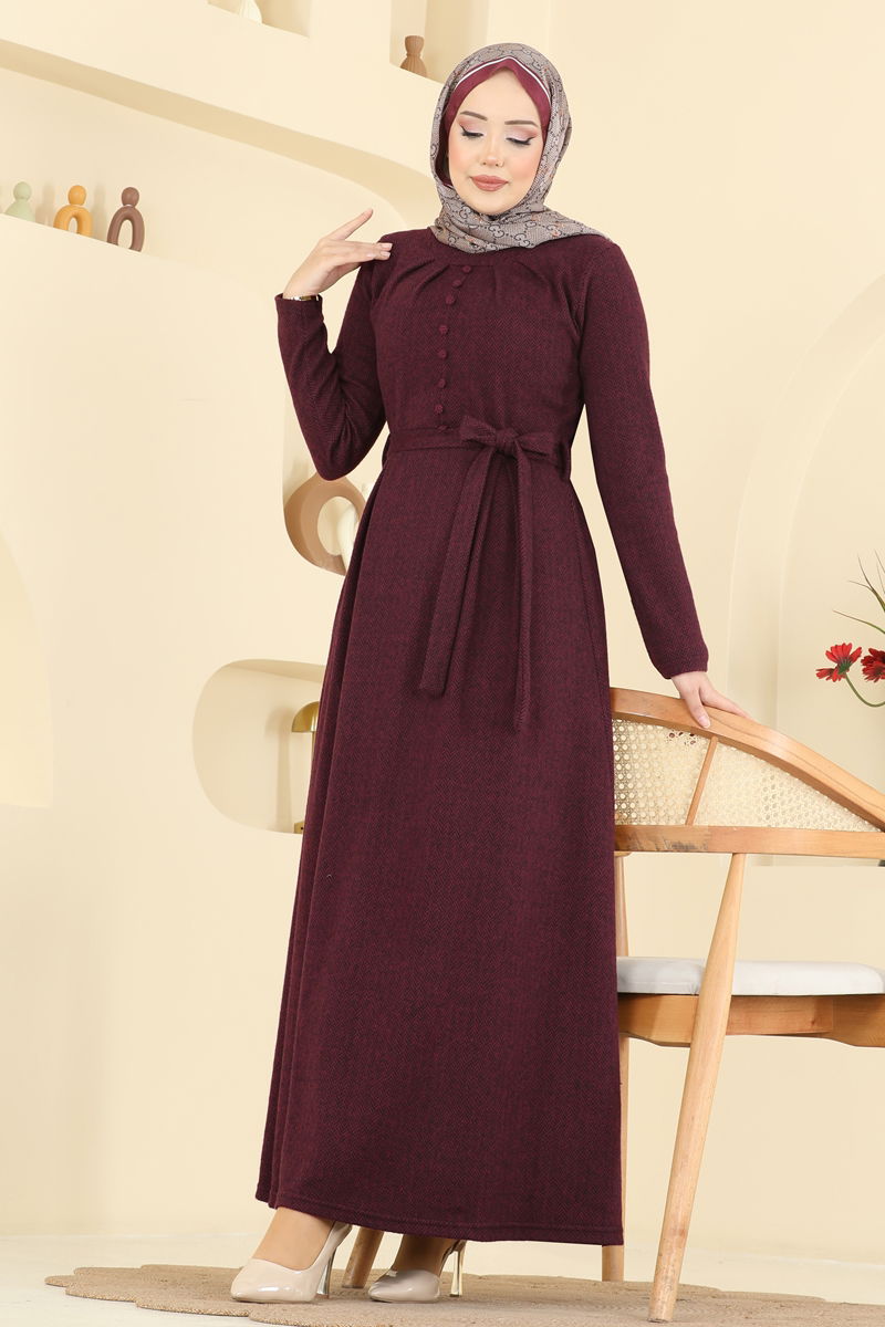Dress 24016UKB139-MS Burgundy