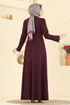 Dress 24018UKB139-MS Burgundy - Thumbnail