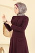 Dress 24018UKB139-MS Burgundy - Thumbnail
