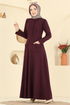 Dress 24018UKB139-MS Burgundy - Thumbnail