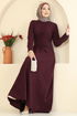 Dress 24018UKB139-MS Burgundy - Thumbnail