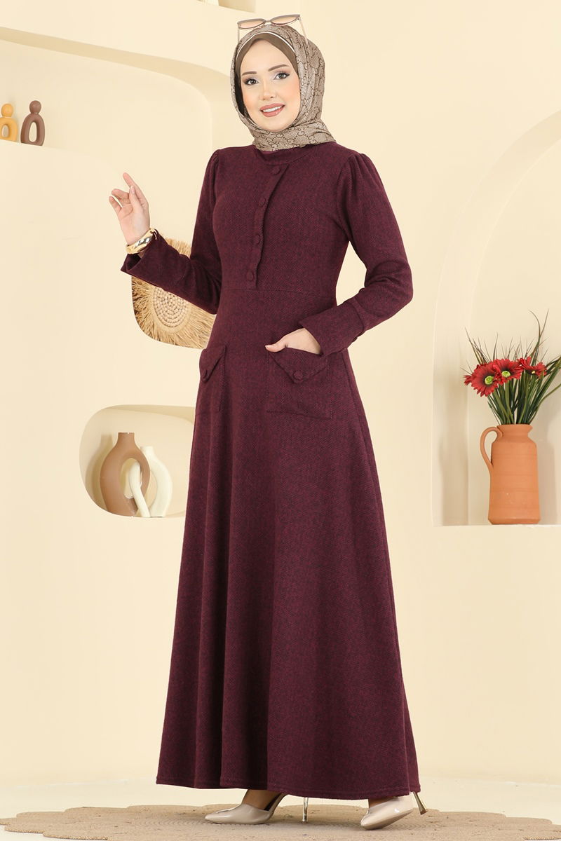 Dress 24018UKB139-MS Light Burgundy