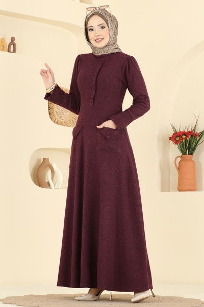 U.K.B. - Dress 24018UKB139-MS Light Burgundy