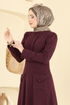 Dress 24018UKB139-MS Light Burgundy - Thumbnail