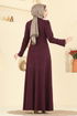 Dress 24018UKB139-MS Light Burgundy - Thumbnail