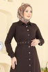 Dress 24023UKB139-MS Brown - Thumbnail