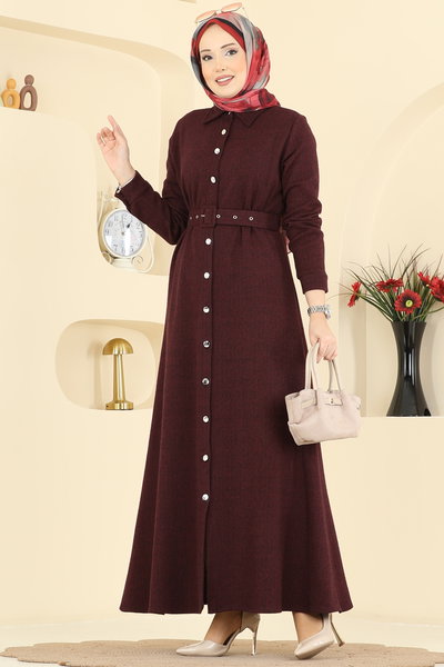 U.K.B. - Dress 24023UKB139-MS Burgundy - 428414