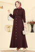 Dress 24023UKB139-MS Burgundy - Thumbnail