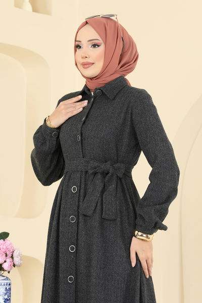 U.K.B.K. - الفستان رمادي غامق 24082UKBK1160-MS - 413615