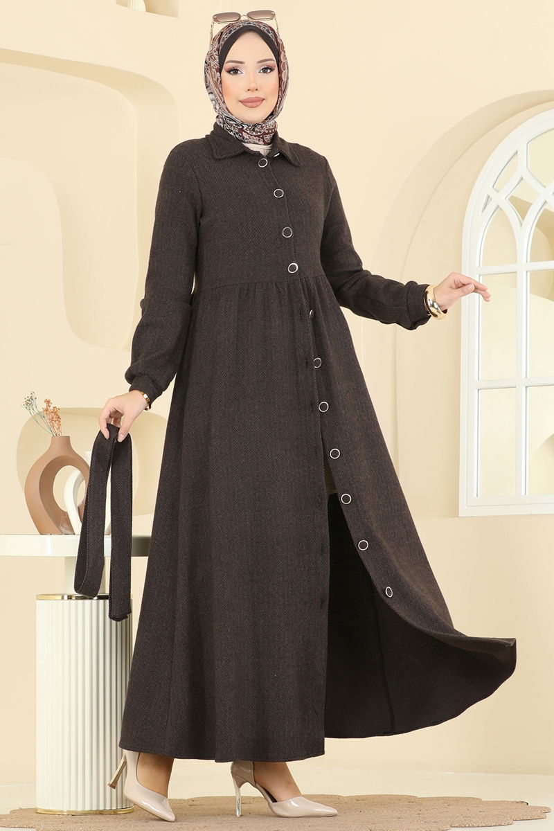 الفستان بني 24082UKBK1160-MS