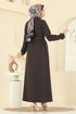 الفستان بني 24082UKBK1160-MS - Thumbnail