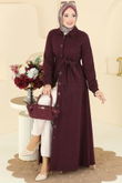 U.K.B.K. - Dress 24082UKBK1160-MS Burgundy