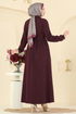 Dress 24082UKBK1160-MS Burgundy - Thumbnail