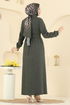 Dress 24082UKBK1160-MS Khaki - Thumbnail