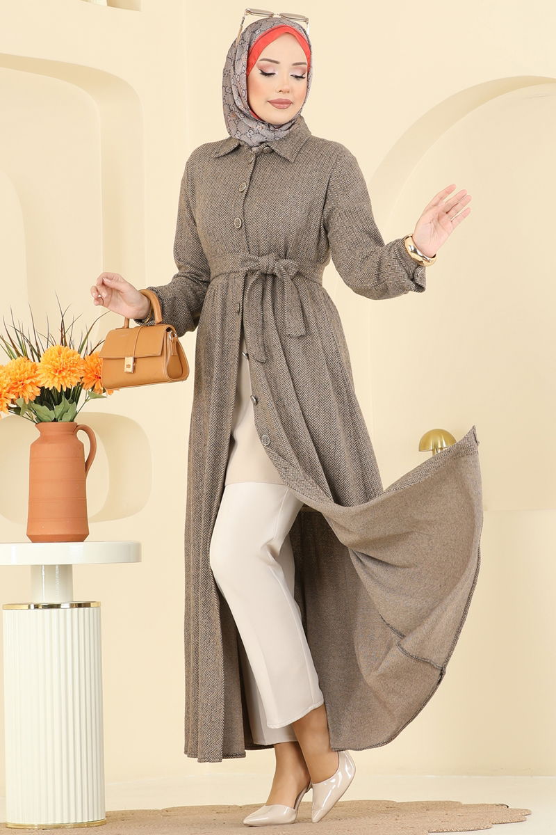 الفستان بيج 24082UKBK1160-MS