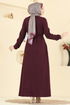 Dress 24090UKBK1160-MS Burgundy - Thumbnail
