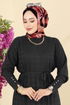 الفستان أسود 241420TPK1167-MS - Thumbnail