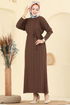 Dress 241420TPK1167-MS Brown - Thumbnail