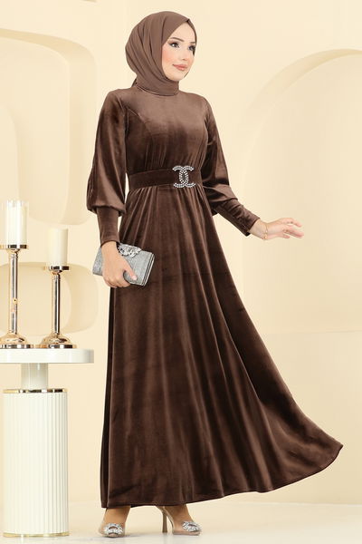 M.E.Y. - Dress 2414MEY846-MS Brown - 397375